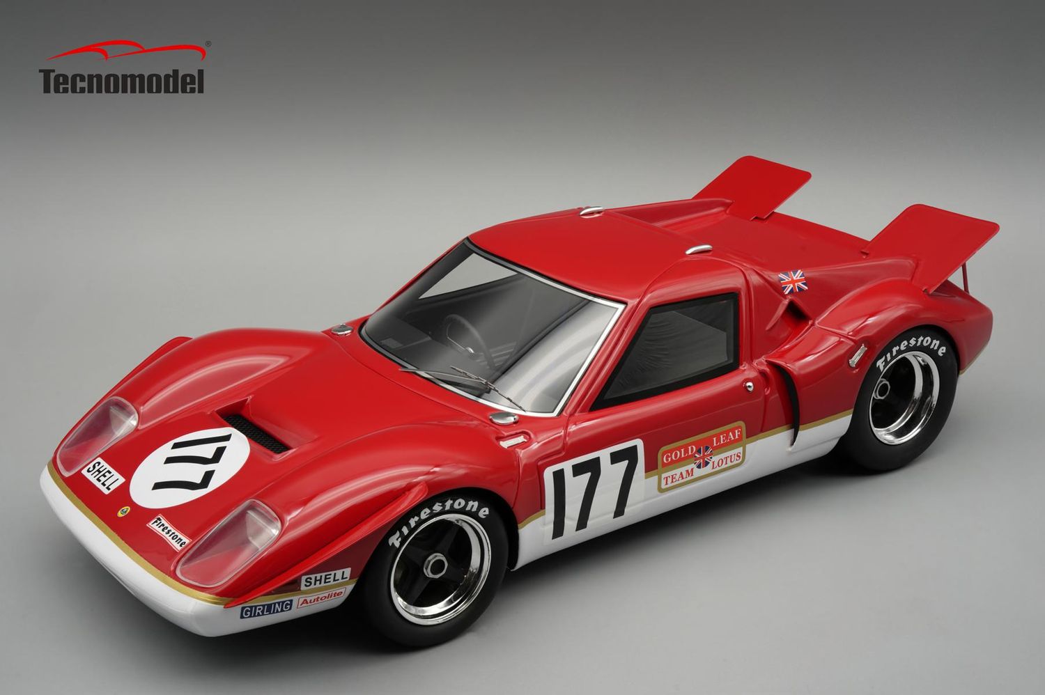 1:18 Tecnomodel - Lotus 62 Team Gold Leaf Lotus #177 Winner MN GT Thruxton 1969 R. Pike