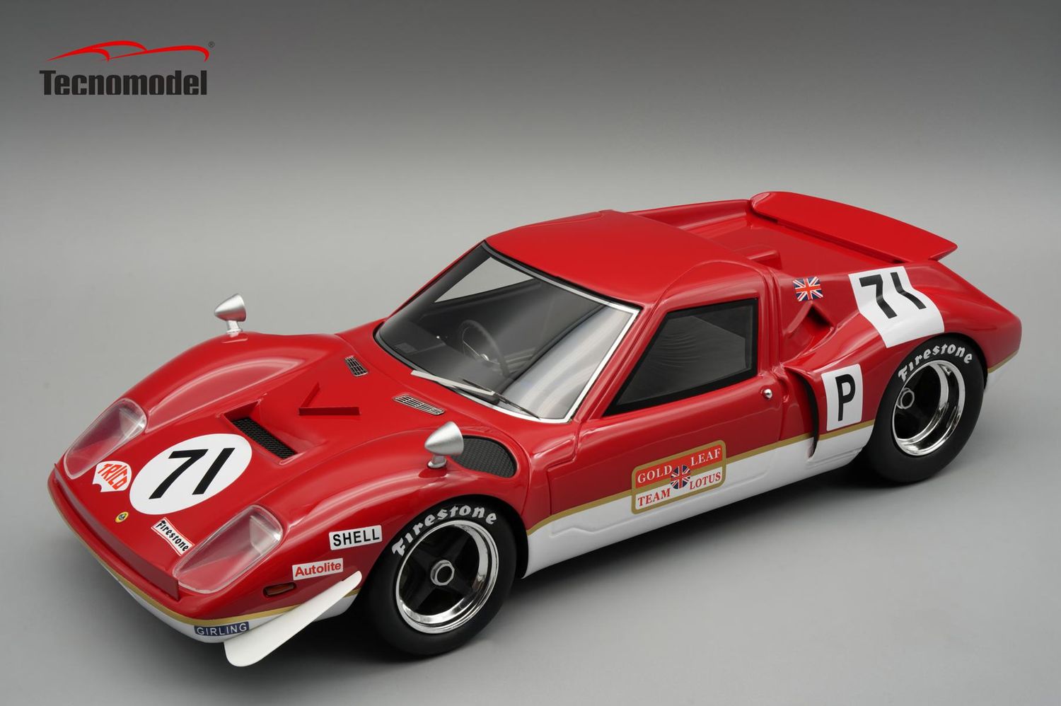 1:18 Tecnomodel - Lotus 62 Team Gold Leaf Lotus #71 Winner 6h Brands Hatch P2 Class 1969 J. Miles - B. Muir