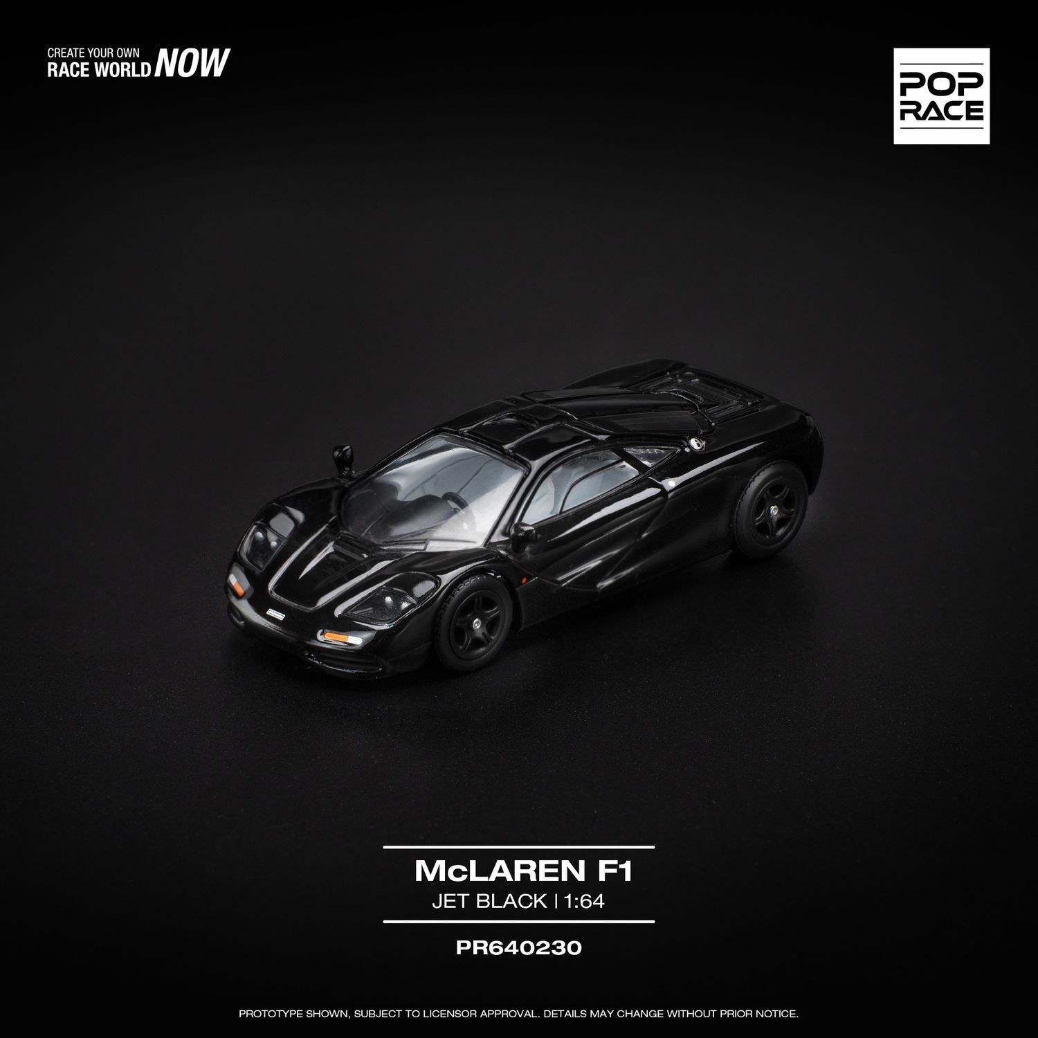 1:64 Pop Race Limited - McLaren F1, jet black