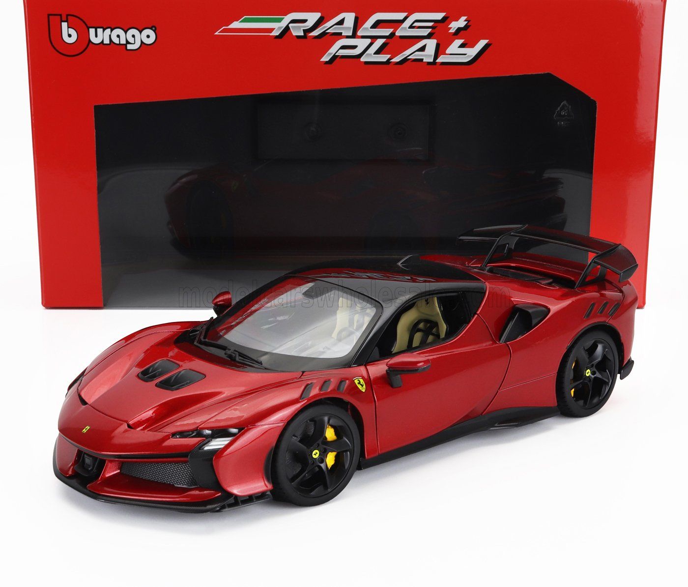 1:18 Bburago - Ferrari SF90XX Stradale 2024 Rosso Magna Red/Black *Carmodel Exclusiv*