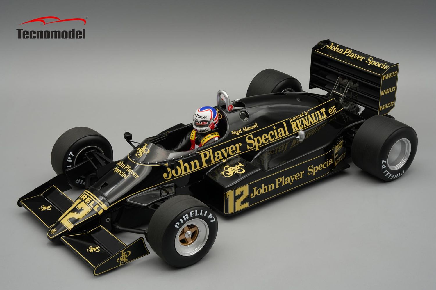 1:18 Tecnomodel - Lotus 94T 1983 European GP Driver: Nigel Mansell *With Driver Figure*