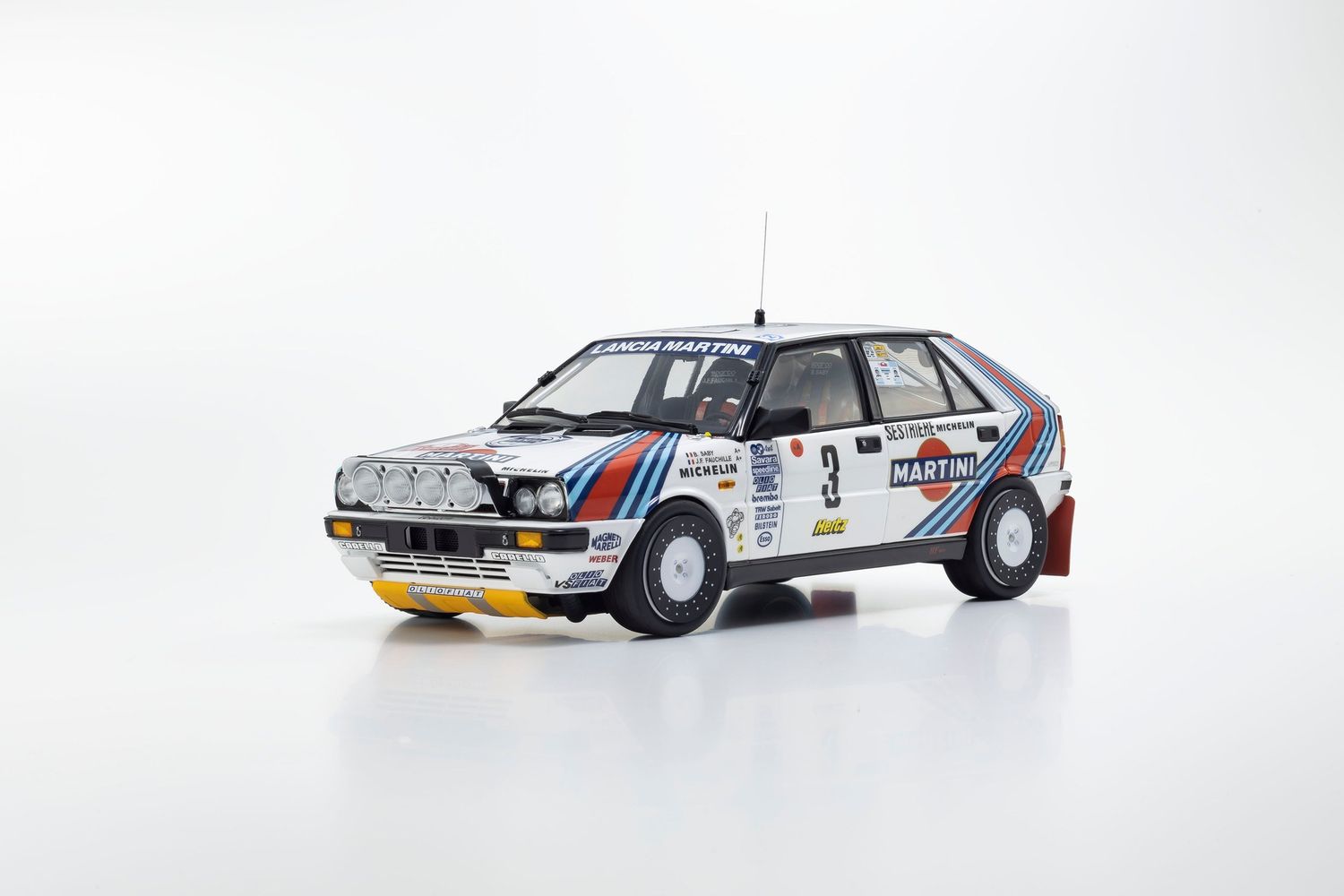1:18 Kyosho - Lancia Delta HF 4WD #3 "LANCIA MARTINI" Winner 1988 Rallye Monte Carlo