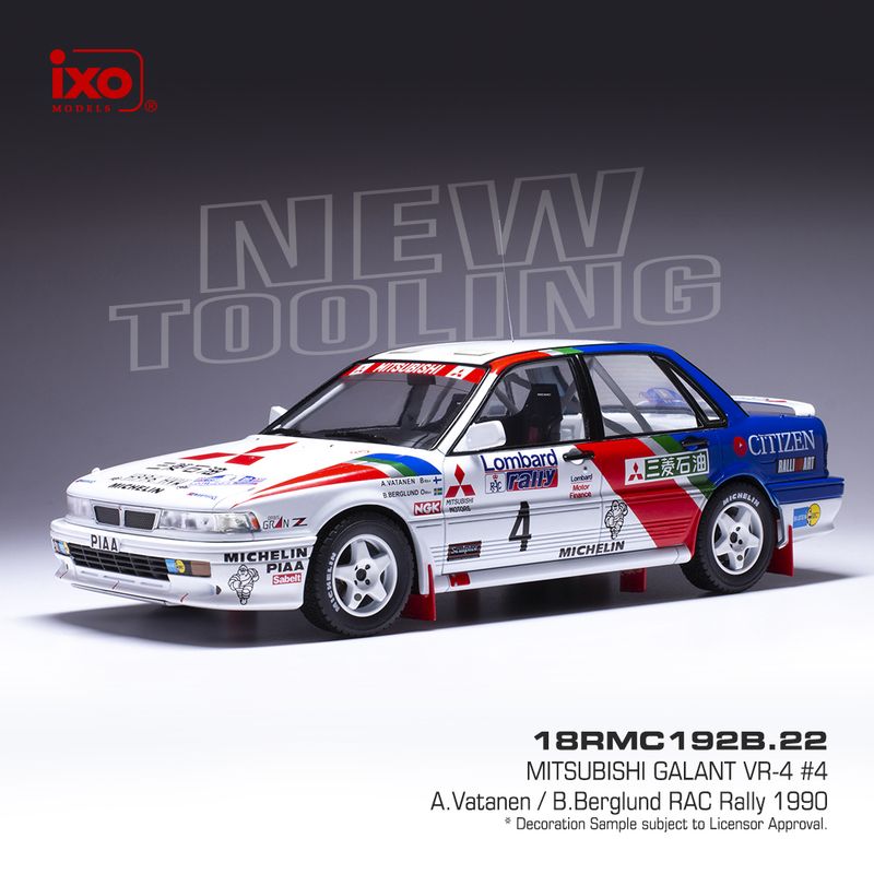 1:18 Ixo - Mitsubishi Galant VR-4, No.4, RAC Rally, A.Vatanen/B.Berglund, 1990 1:18 Ixo - Mitsubishi Galant VR-4, No.4, RAC Rally, A.Vatanen/B.Berglund, 1990