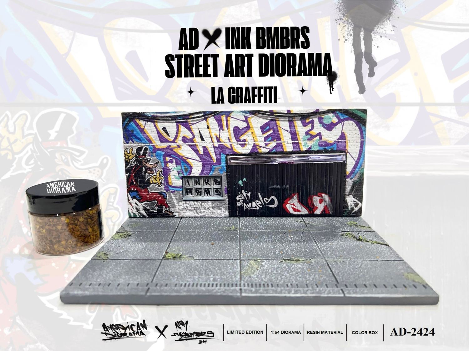 1:64 Mini GT - 2024 Art La Graffiti *Diorama Street* (Ohne Fahrzeuge & Figuren)