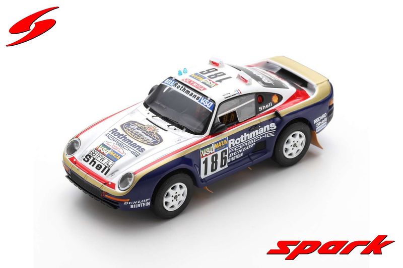 1:18 Spark - Porsche 959 No.186 Winner Paris Dakar Rally 1986 R. Metge - D. Lemoine