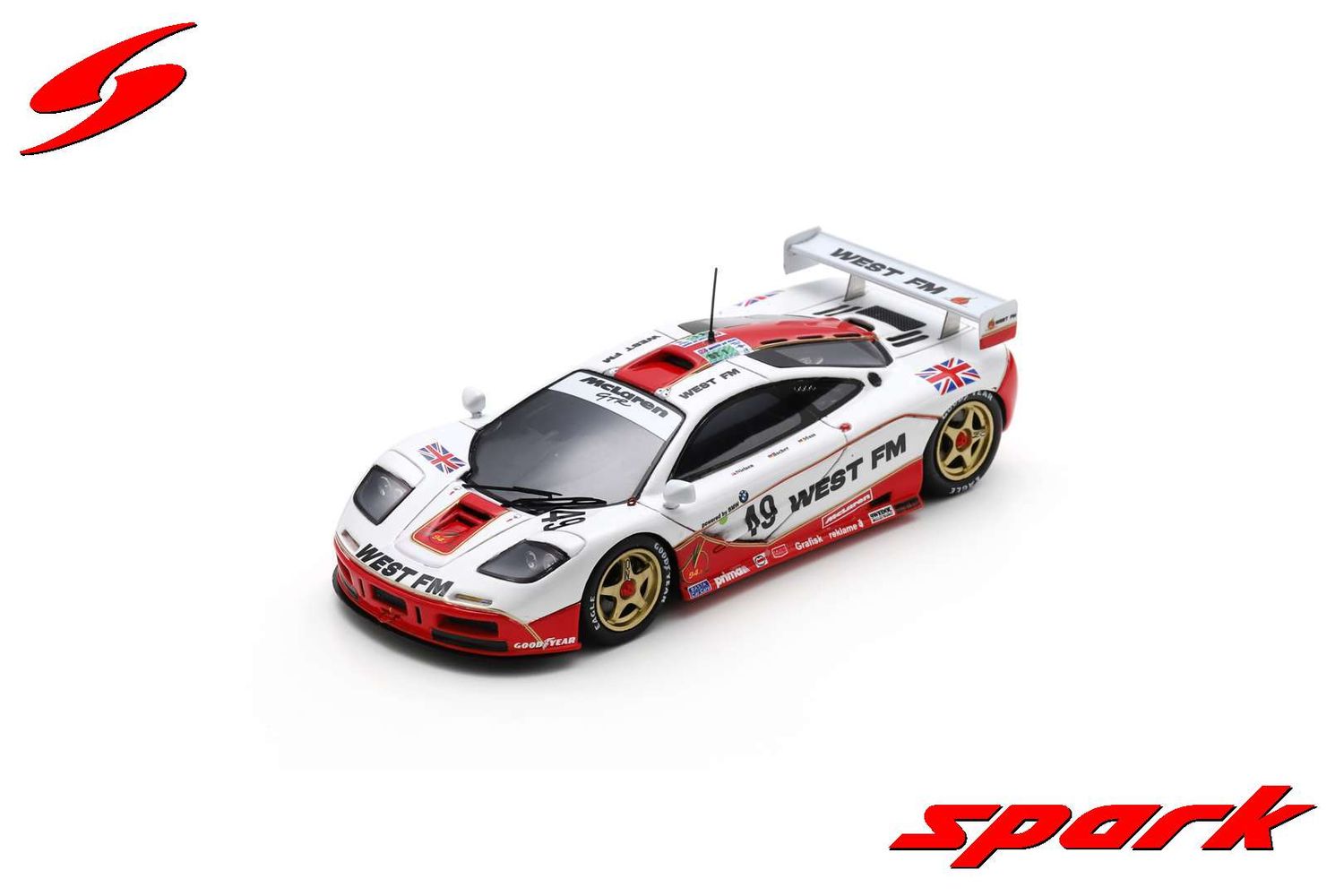 1:43 Spark - McLaren F1 GTR No.49 Le Mans 24H 1995 J. Nielsen - J. Mass - T. Bscher