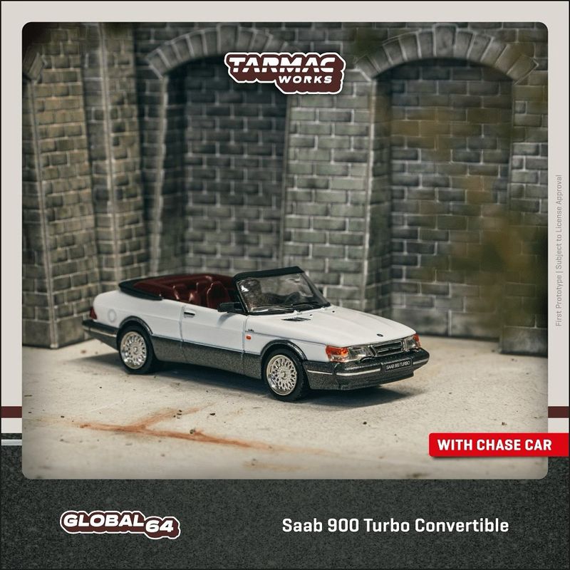 1:64 Tarmac - Saab 900 Turbo Convertible, white