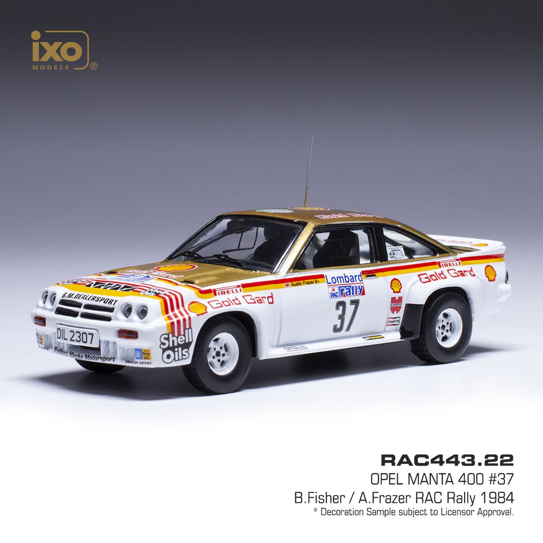 1:43 Ixo - 1984 Opel Manta 400 Rally #37 RAC Rallye B.Fisher A.Frazer