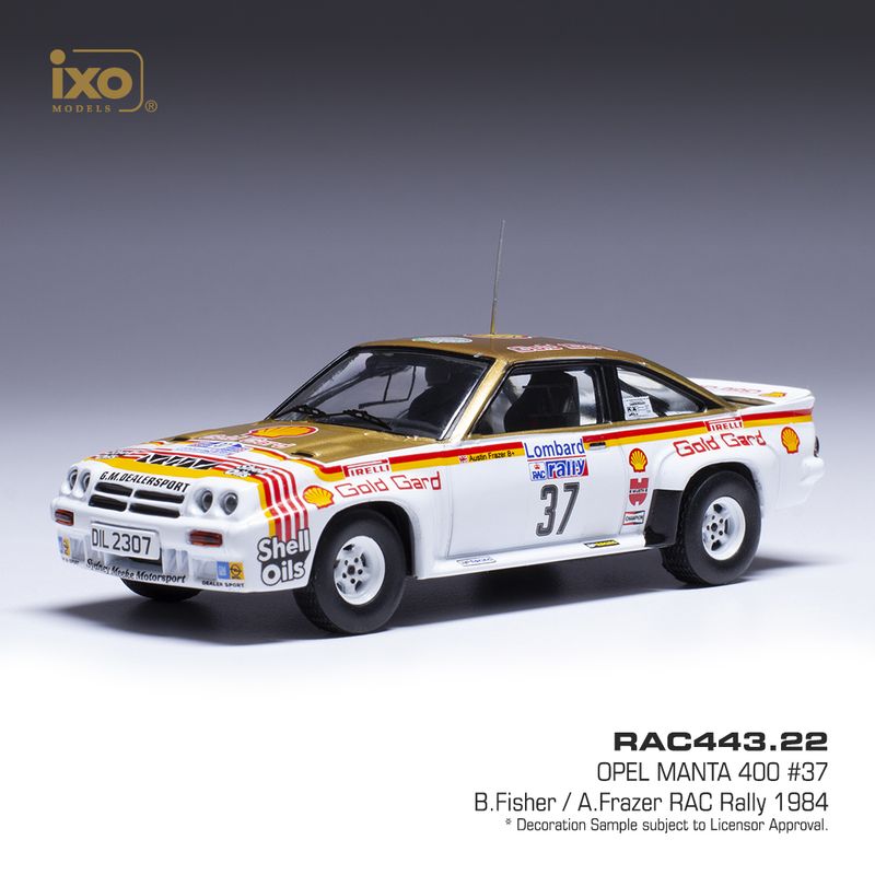 1:43 Ixo - 1984 Opel Manta 400 Rally #37 RAC Rallye B.Fisher A.Frazer 1:43 Ixo - 1984 Opel Manta 400 Rally #37 RAC Rallye B.Fisher A.Frazer