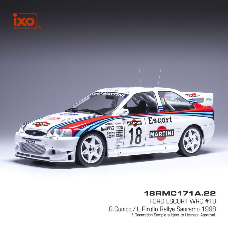 1:18 Ixo - 1998 Ford Escort WRC #18 Rallye Sanremo G.Cunico L.Pirollo 1:18 Ixo - 1998 Ford Escort WRC #18 Rallye Sanremo G.Cunico L.Pirollo
