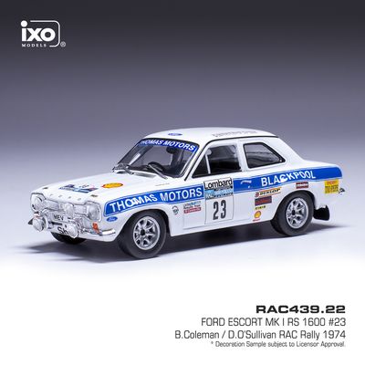 1:43 Ixo - 1975 Ford Escort MK I RS 1600 #23 RAC Rallye B.Coleman D.OSullivan 1:43 Ixo - 1975 Ford Escort MK I RS 1600 #23 RAC Rallye B.Coleman D.OSullivan