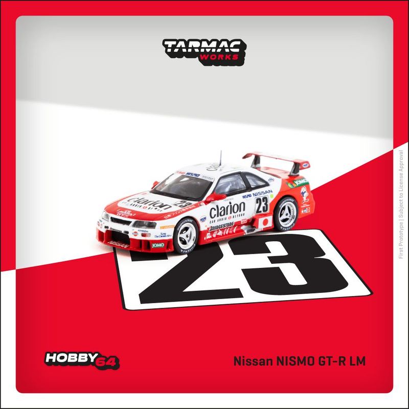 1:64 Tarmac - 1995 Nissan Nismo GT-R LM #23 K. Hoshino/T. Suzuki/M. Kageyama 24h of Le Mans 1:64 Tarmac - 1995 Nissan Nismo GT-R LM #23 K. Hoshino/T. Suzuki/M. Kageyama 24h of Le Mans