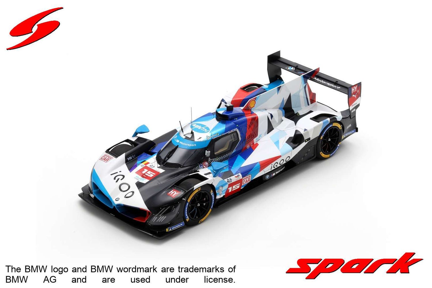 1:18 Spark - BMW M Hybrid V8 No.15 BMW M BMW M TEAM WRT Le Mans 24H 2024 D. Vanthoor - R. Marciello - M. Wittmann