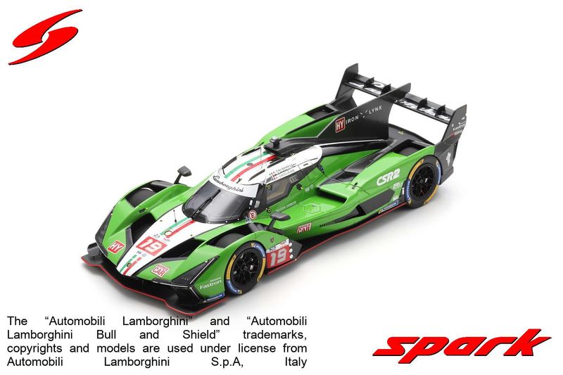 1:18 Spark - Lamborghini SC63 No.19 LAMBORGHINI IRON LYNX Le Mans 24H 2024 R. Grosjean - A. Caldarelli - M. Cairoli