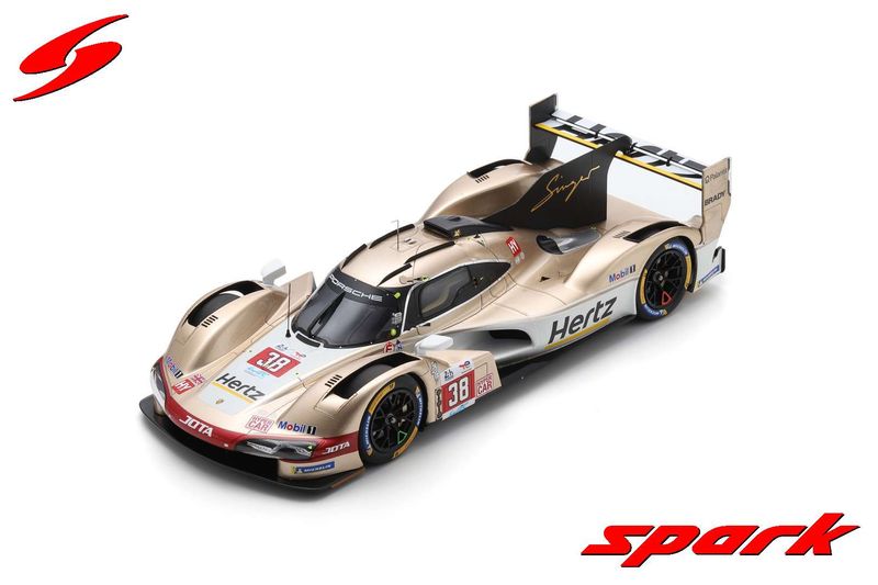 1:18 Spark - Porsche 963 No.38 HERTZ TEAM JOTA 9th Le Mans 24H 2024 O. Rasmussen - J. Button - P. Hanson 1:18 Spark - Porsche 963 No.38 HERTZ TEAM JOTA 9th Le Mans 24H 2024 O. Rasmussen - J. Button - P. Hanson