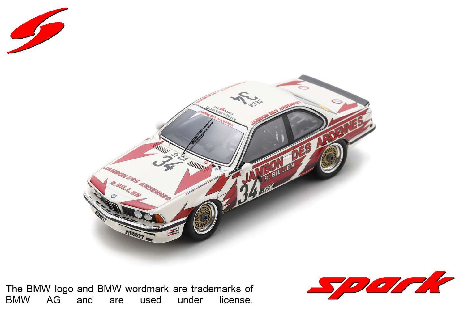 1:43 Spark - BMW 635 Csi No.34 24H Spa 1984 J-P. Jarier - H. Huysman - J-P. Malcher