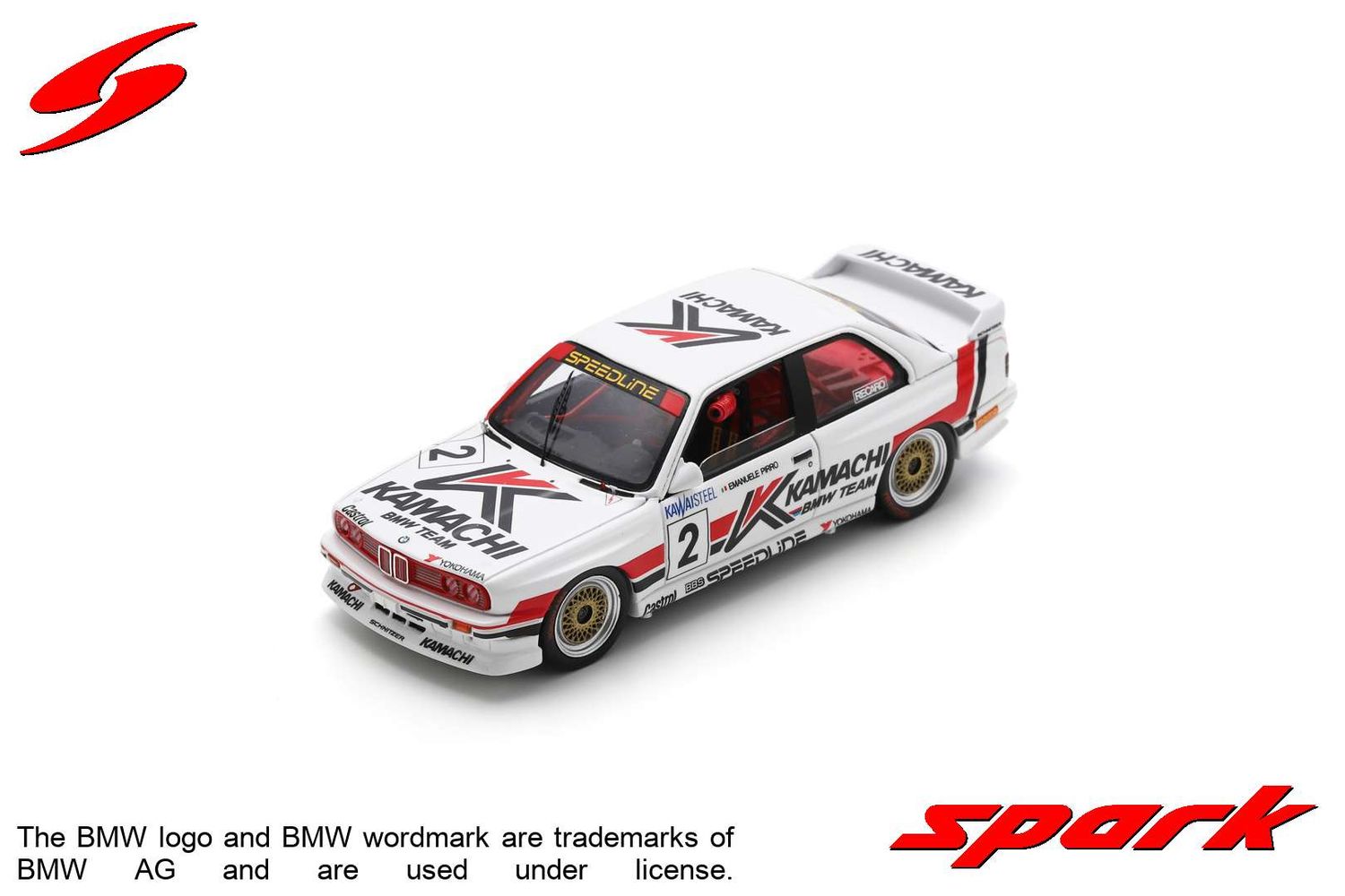 1:43 Spark - BMW M3 E30 No.2 Macau Guia Race 1989 Emanuele Pirro