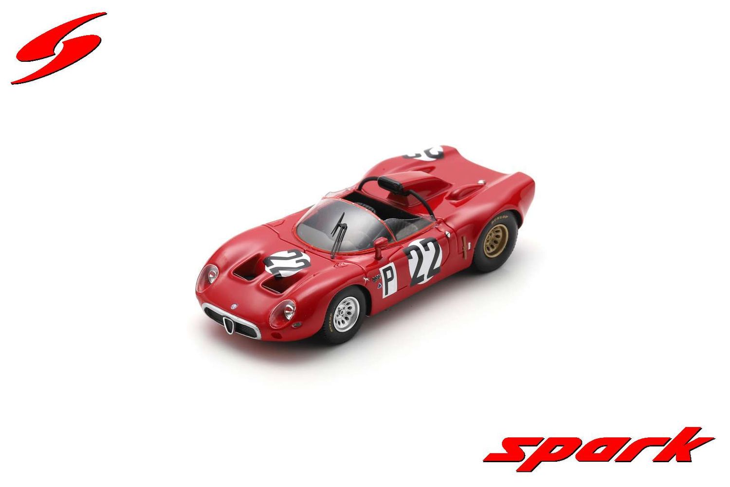 1:43 Spark - Alfa Romeo T33 No.22 5th 1000km Nürburgring 1967 R. Bussinello - T. Zeccoli - A. de Adamich - N. Galli