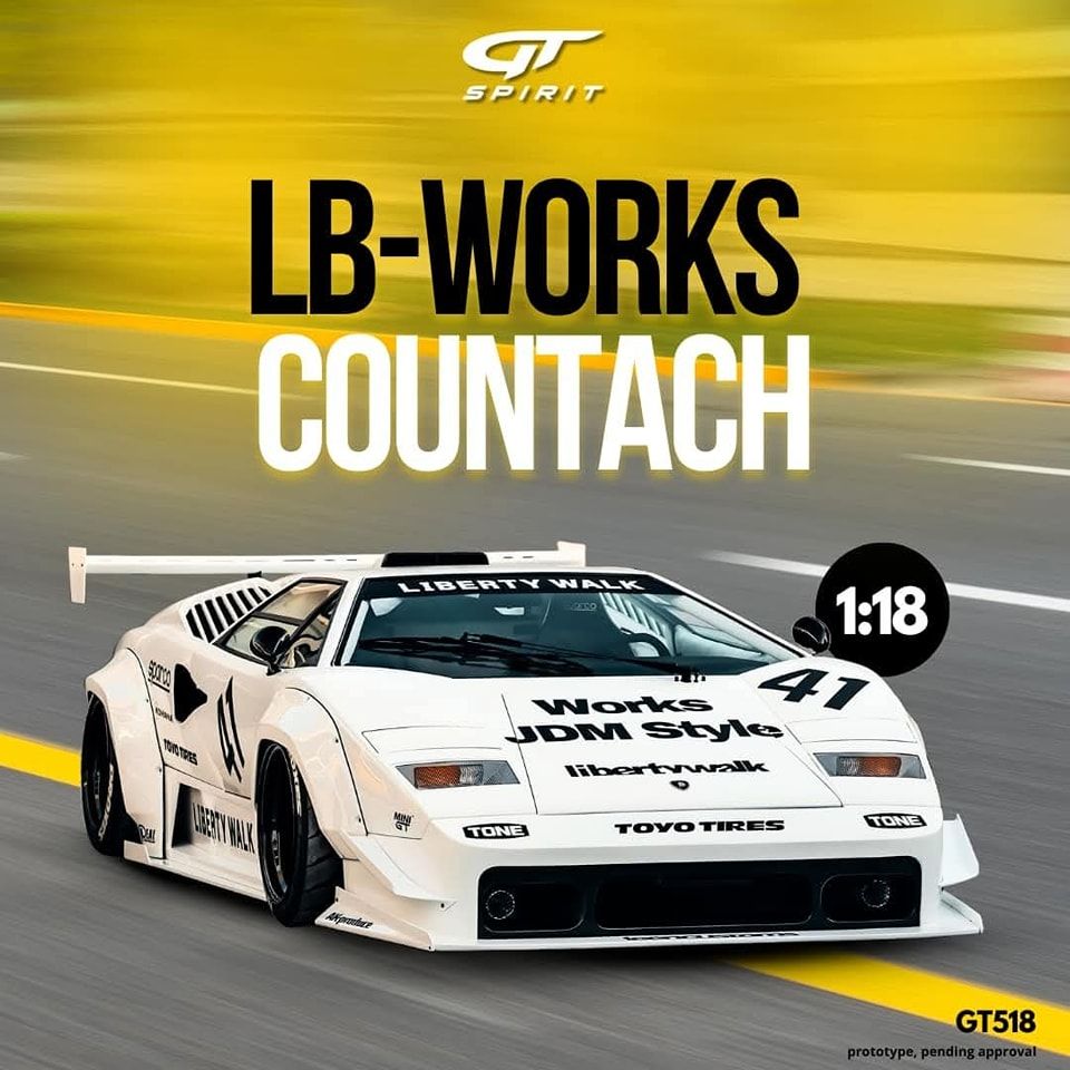 1:18 GT Spirit - 2023 Lamborghini Countach LB-Works White