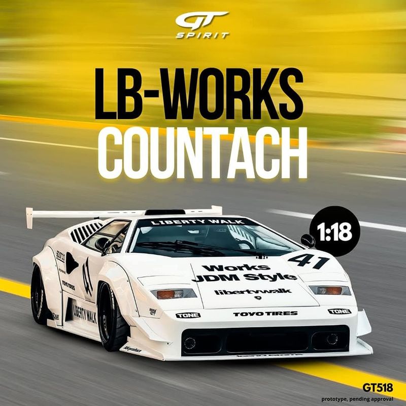 1:18 GT Spirit - 2023 Lamborghini Countach LB-Works White 1:18 GT Spirit - 2023 Lamborghini Countach LB-Works White