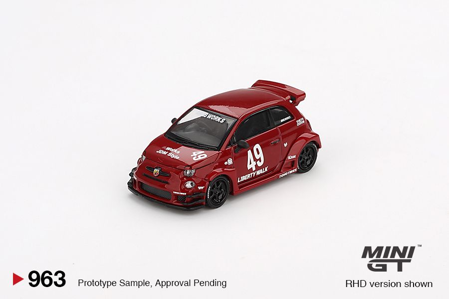 1:64 Mini GT - 2024 Fiat Abarth 595 LB-Works X Abas Works red