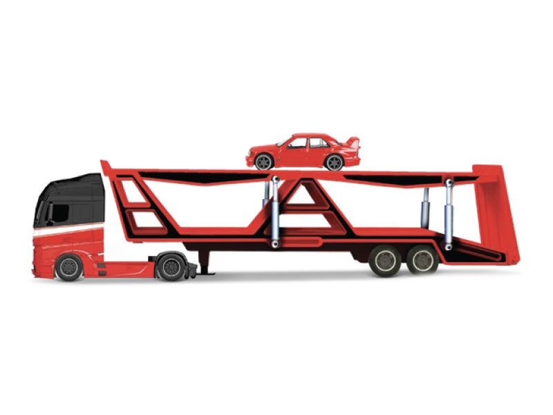 1:64 Maisto - Mercedes Benz ACTROS 1851 + Mercedes 190E 1990