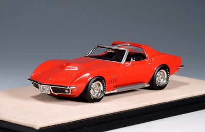 1:43 Stamp Models - 1969 Chevrolet Corvette L88 Coupe T Roof Monza Red 1:43 Stamp Models - 1969 Chevrolet Corvette L88 Coupe T Roof Monza Red
