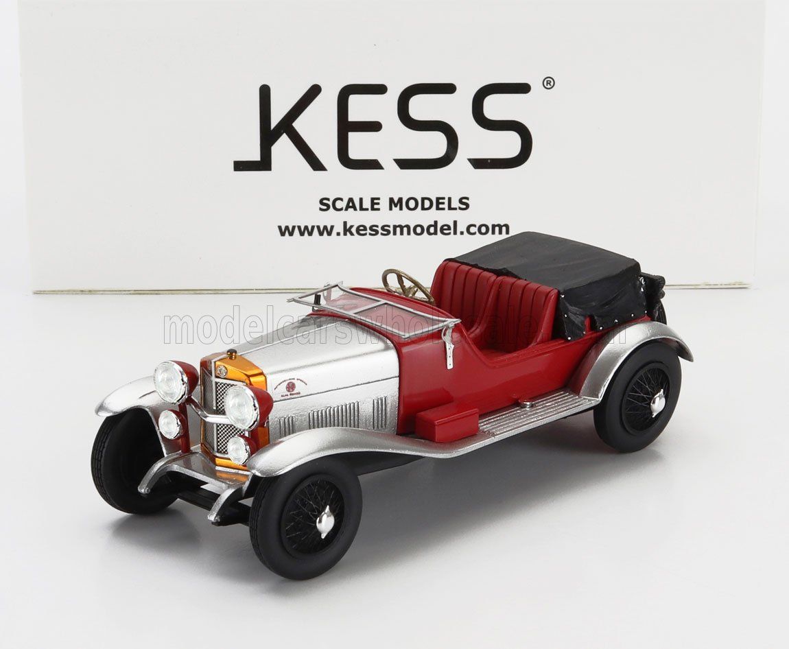 1:43 Kess Model - Alfa Romeo RL Super Sport 4 Seat With Covered Seat 1927 Red Silver