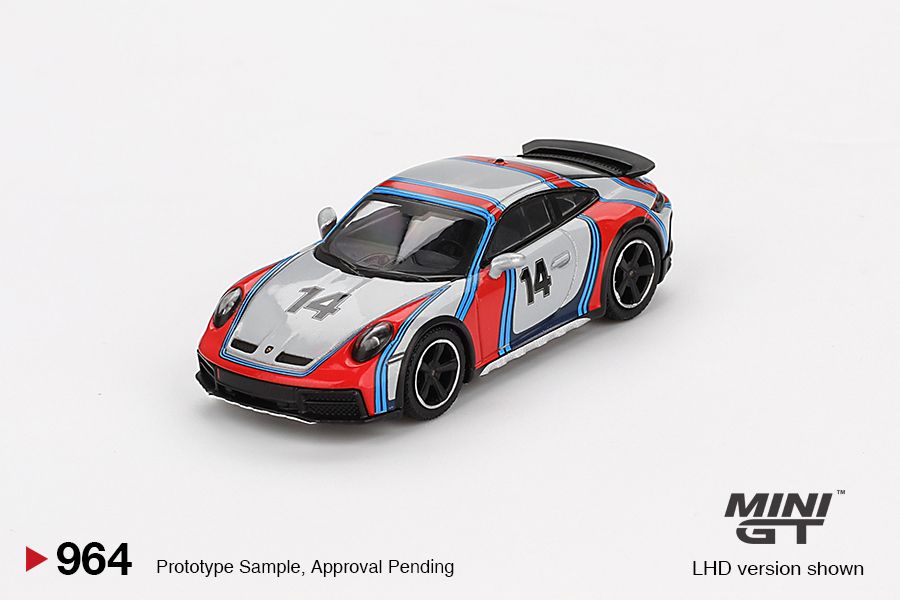 1:64 Mini GT - 2024 Porsche 911 (992) Dakar Ice Grey Rally Tribute