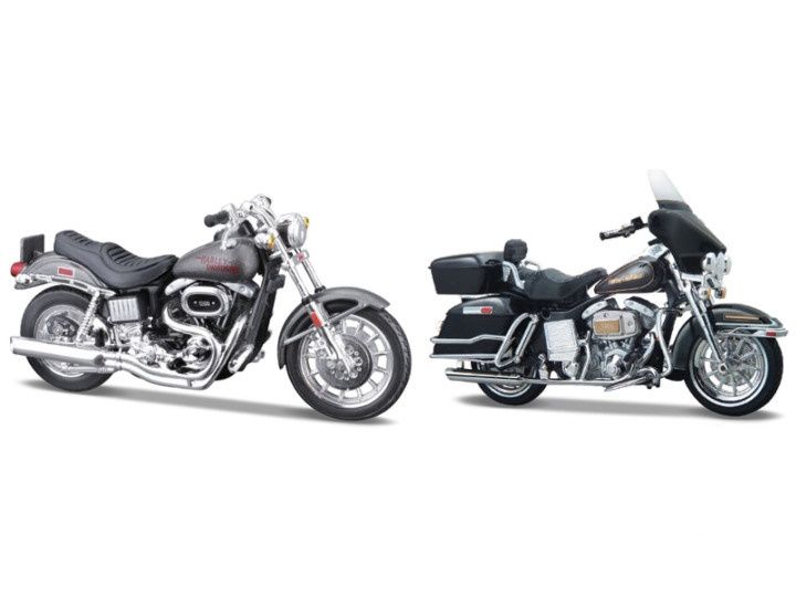 1:18 Maisto - Harley-davidson DUOS FXS LOW RIDER 1977 + FLH-74 ELCTRA GLIDE 1978 - 2er Set 1:18 Maisto - Harley-davidson DUOS FXS LOW RIDER 1977 + FLH-74 ELCTRA GLIDE 1978 - 2er Set
