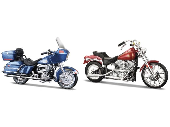 1:18 Maisto - Harley-davidson DUOS FLT TOUR GLIDE 1980 + FXST SOFTAIL 1984 - 2er Set 1:18 Maisto - Harley-davidson DUOS FLT TOUR GLIDE 1980 + FXST SOFTAIL 1984 - 2er Set