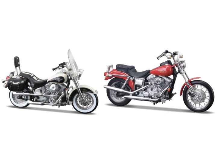 1:18 Maisto - Harley-davidson DUOS FLSTN HERITAGE SOFTAIL 1993 + FXDL DYNA LOW RIDER 1997 - 2er Set 1:18 Maisto - Harley-davidson DUOS FLSTN HERITAGE SOFTAIL 1993 + FXDL DYNA LOW RIDER 1997 - 2er Set