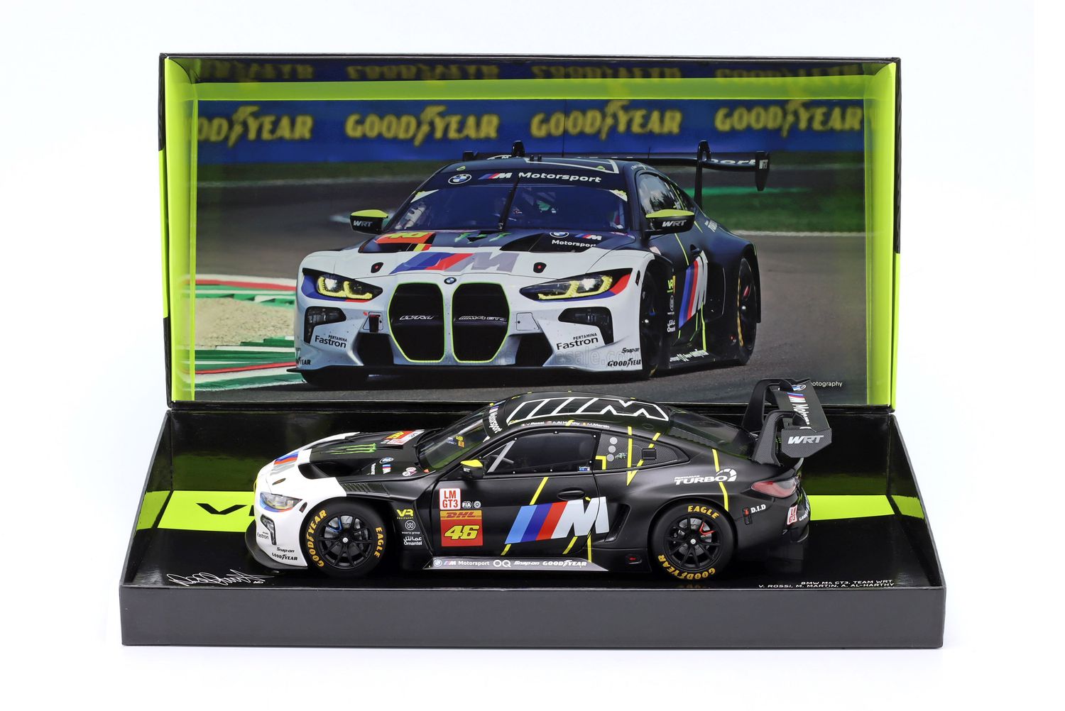 1:18 Minichamps - BMW 4-Series M4 GT3 Team WRT #46 2nd Imola 2024 V. Rossi - M. Martin - A. Al Harthy