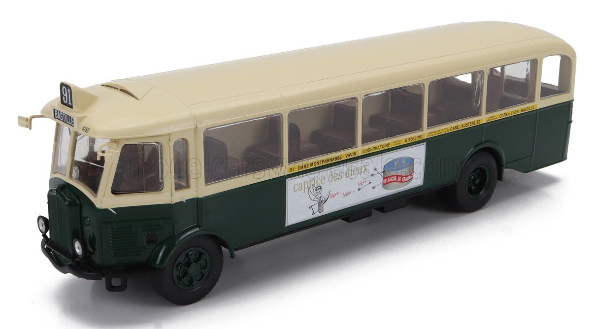 1:43 Hechette - 1946 Renault TN4-H C2 Autobus Banlieeue France Grenn Cream