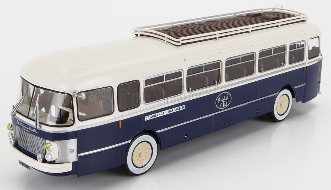 1:43 Hechette - 1960 Saviem Chausson SC1 Autobus Casablanca - Marrakech Blue White