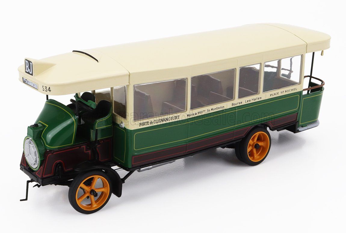 1:43 Hechette - 1916 Schneider H Autobus France Green