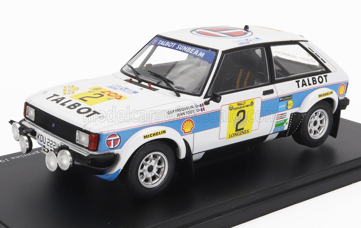 1:24 Hechette - Tabolt Sunbeam Lotus (Night Version) #2 Winner Rally Codasur Argentina 1981 G. Frequelin - J. Todt