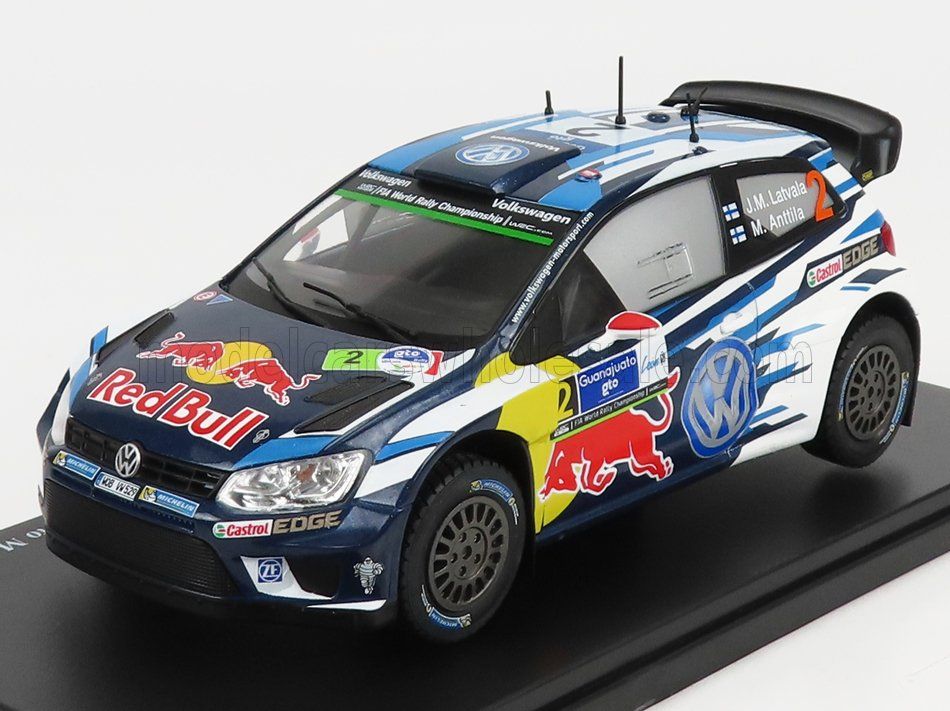 1:24 Hechette - Volkswagen Polo R WRC Team Volkswagen Motorsport Red BUll #2 Rally Mexico 2016 J.M. Lavala - M. Antilla