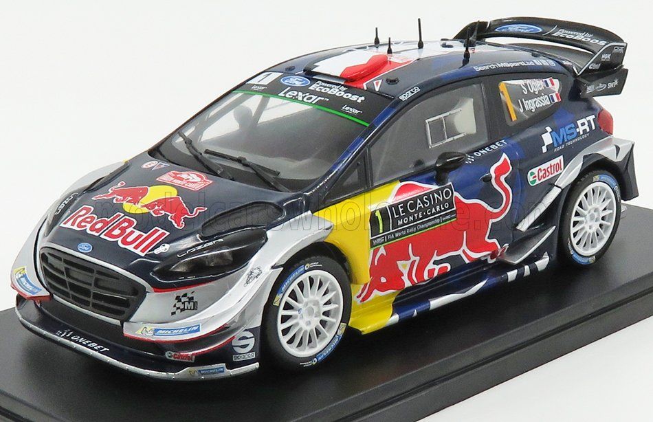 1:24 Hechette - Ford Fiesta WRC Team M-Sport #1 Winner Rally Montecarlo World Champion 2017 S. Ogier - J. Ingrassia