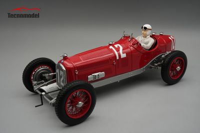 1:18 Tecnomodel - Alfa Romeo P3 Tipo B #12 Winner French GP 1932 T.Nuvolari (Mit Fahrer Figur)