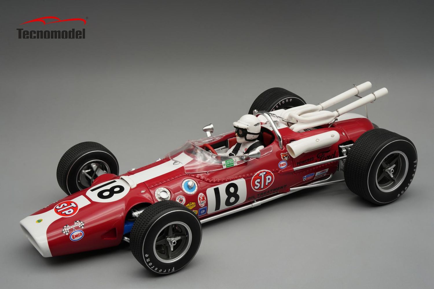 1:18 Tecnomodel - Lotus Type 38 #18 Indianapolis Indy 500 (with pilot figure) 1966 Al Unser
