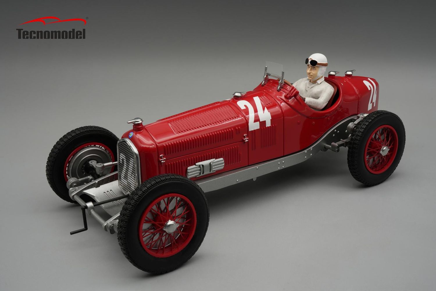 1:18 Tecnomodel - Alfa Romeo P3 Tipo B #24 Monza GP 1932 T.Nuvolari (Mit Fahrer Figur)