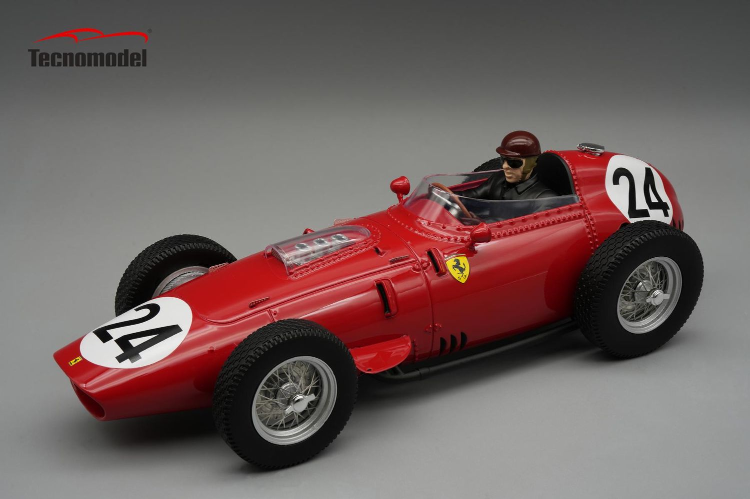 1:18 Tecnomodel - Ferrari 246/256 Dino #24 Winner Reims GP 1959 T. Brooks *With Driver Figure*