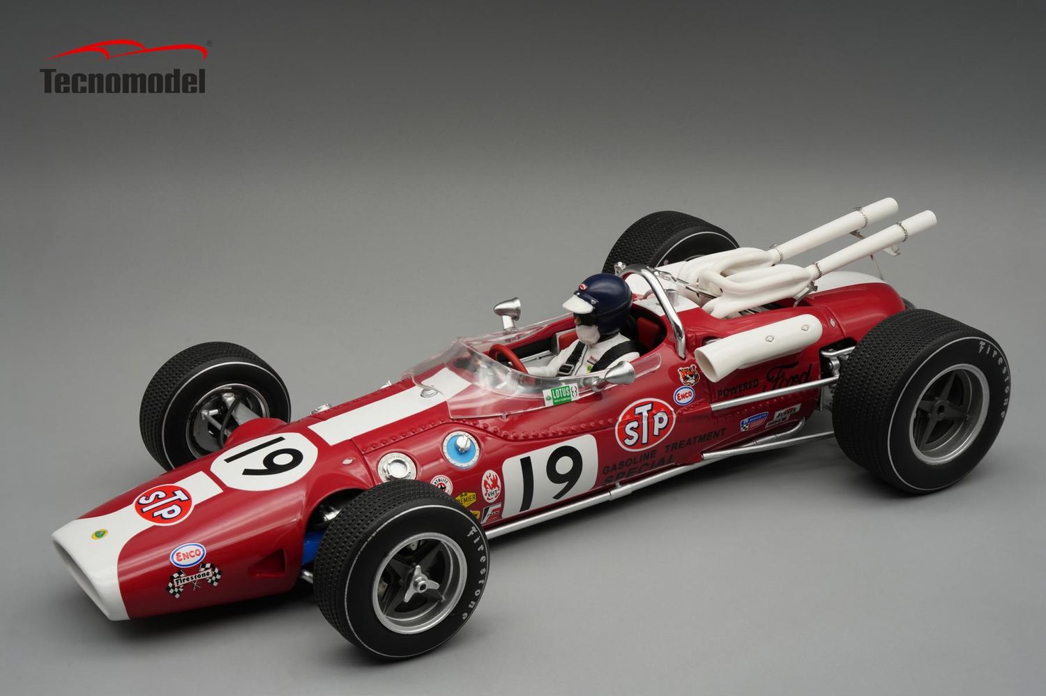 1:18 Tecnomodel - Lotus Type 38 #19 2nd Inidianapolis Indy 500 (with pilot figure) 1966 Jim Clark