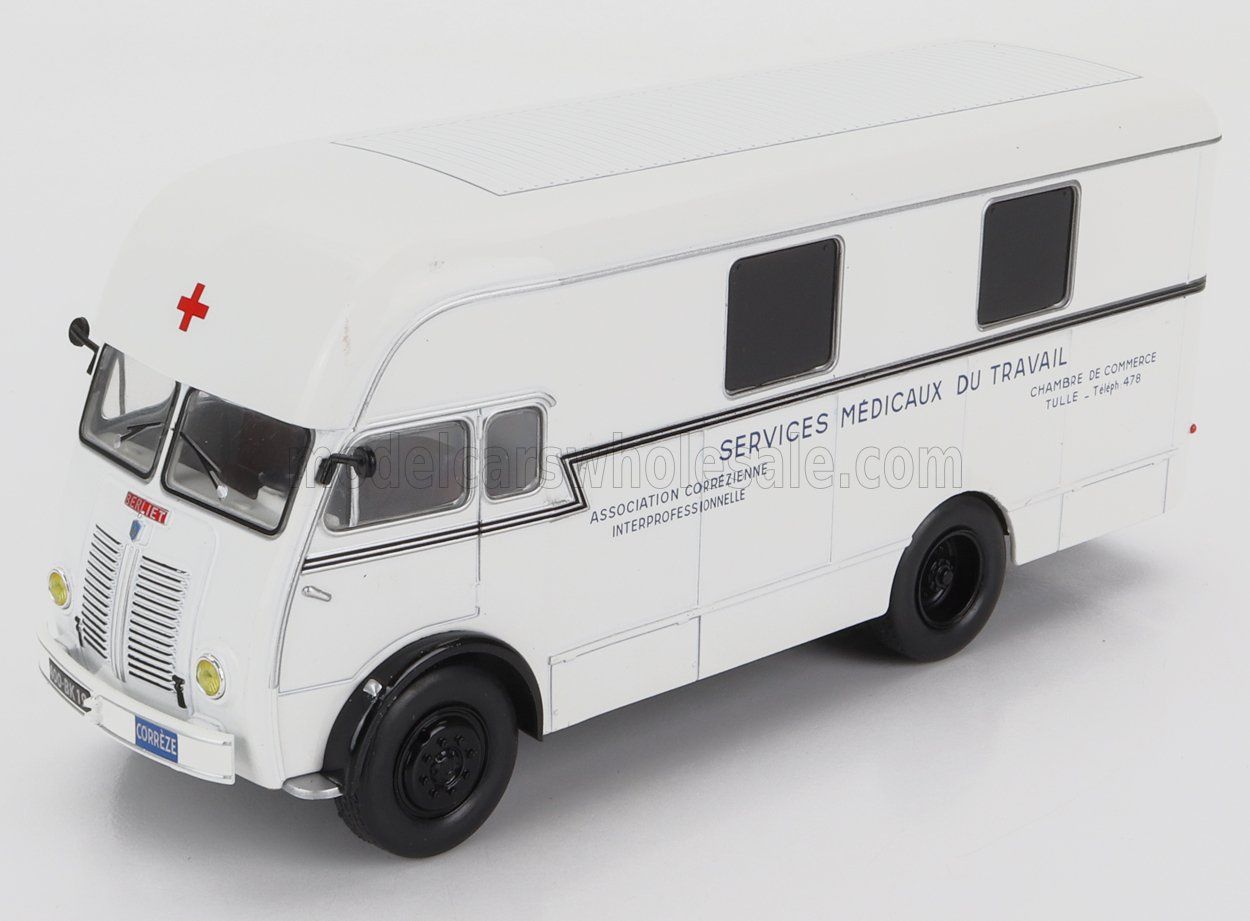 1:43 Hechette - 1961 Berliet GLA 5 Truck Services Medicaux Du Travail Ambulance