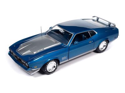 1:18 Autoworld - 1971 Ford Mustang Mach 1 MCACN (Blue Metallic)