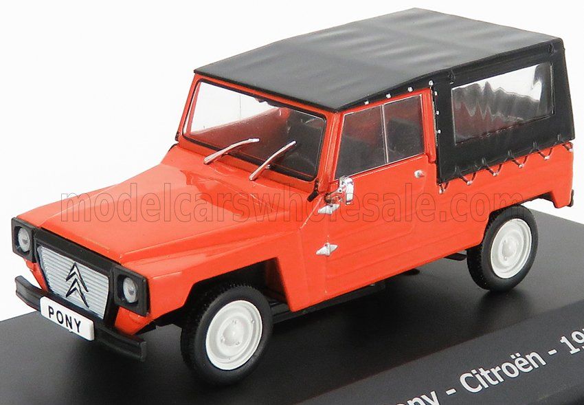 1:43 Hechette - 1975 Citroen Namco Pony Cabrio Red Black *Mit Vitrine*