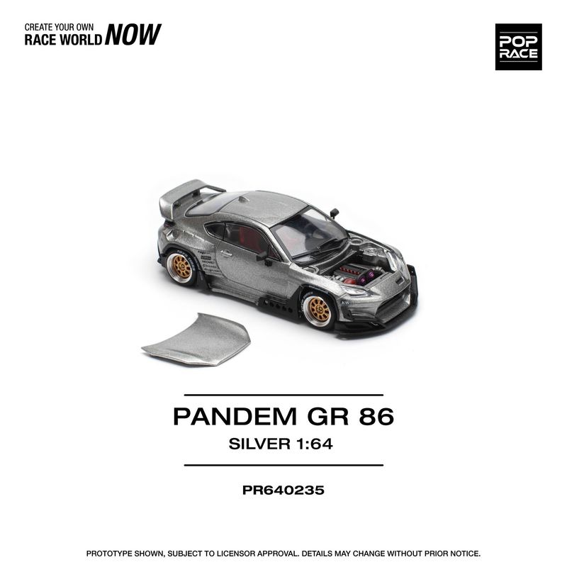 1:64 Pop Race Limited - Pandem GR86, silver