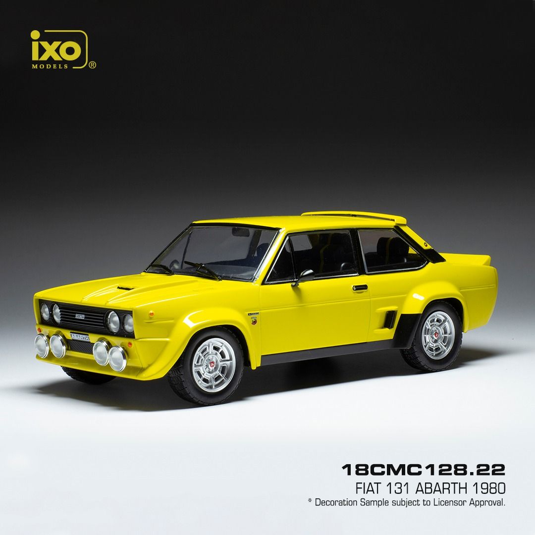 1:18 Ixo - Fiat 131 Abarth, gelb, 1980