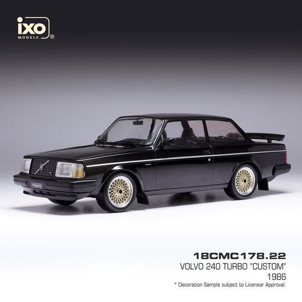 1:18 Ixo - Volvo 240 Turbo Custom, schwarz, 1986